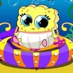 Постер игры Уход За Маленьким Губка Боб